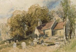 David Cox, Sen. O.W.S. - Bettws-y-Coed Church, North Wales