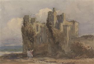 David Cox, Sen., O.W.S. - Figures by Kenilworth Castle, Warwickshire