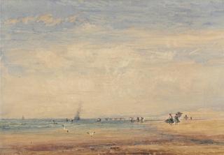 David Cox, Sen., O.W.S. - On the sands, Boulogne, France