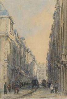 David Cox, Sen., O.W.S. - Rue Vivienne, Paris
