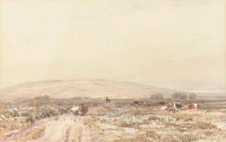 David Cox, Sen., O.W.S. - Travellers On A Moorland Track