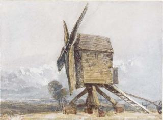 David Cox, Sen., O.W.S. - Windmill in a landscape