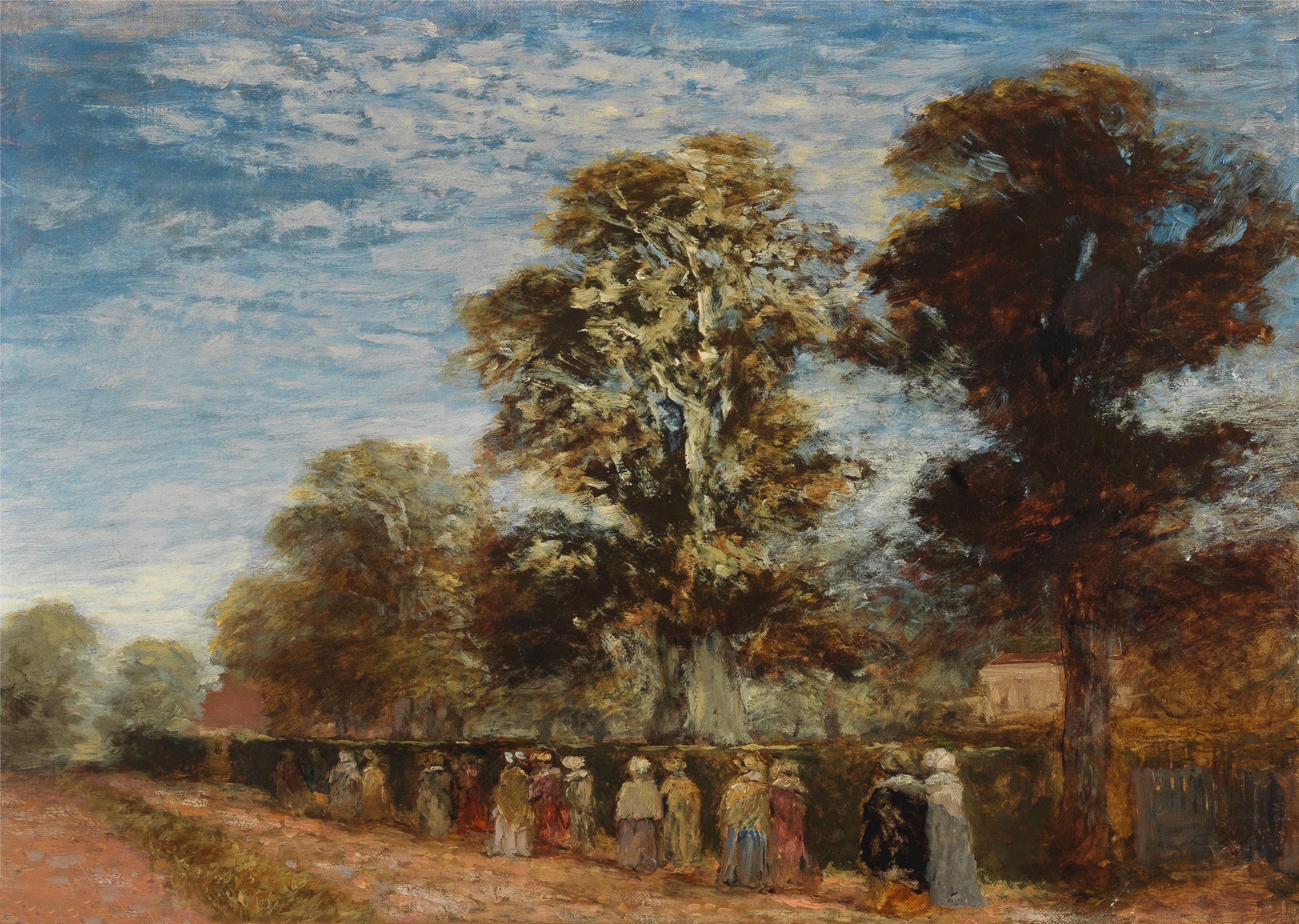 David Cox Snr. O.W.S. - A walk in the Hagley Road, the Ladies\' School