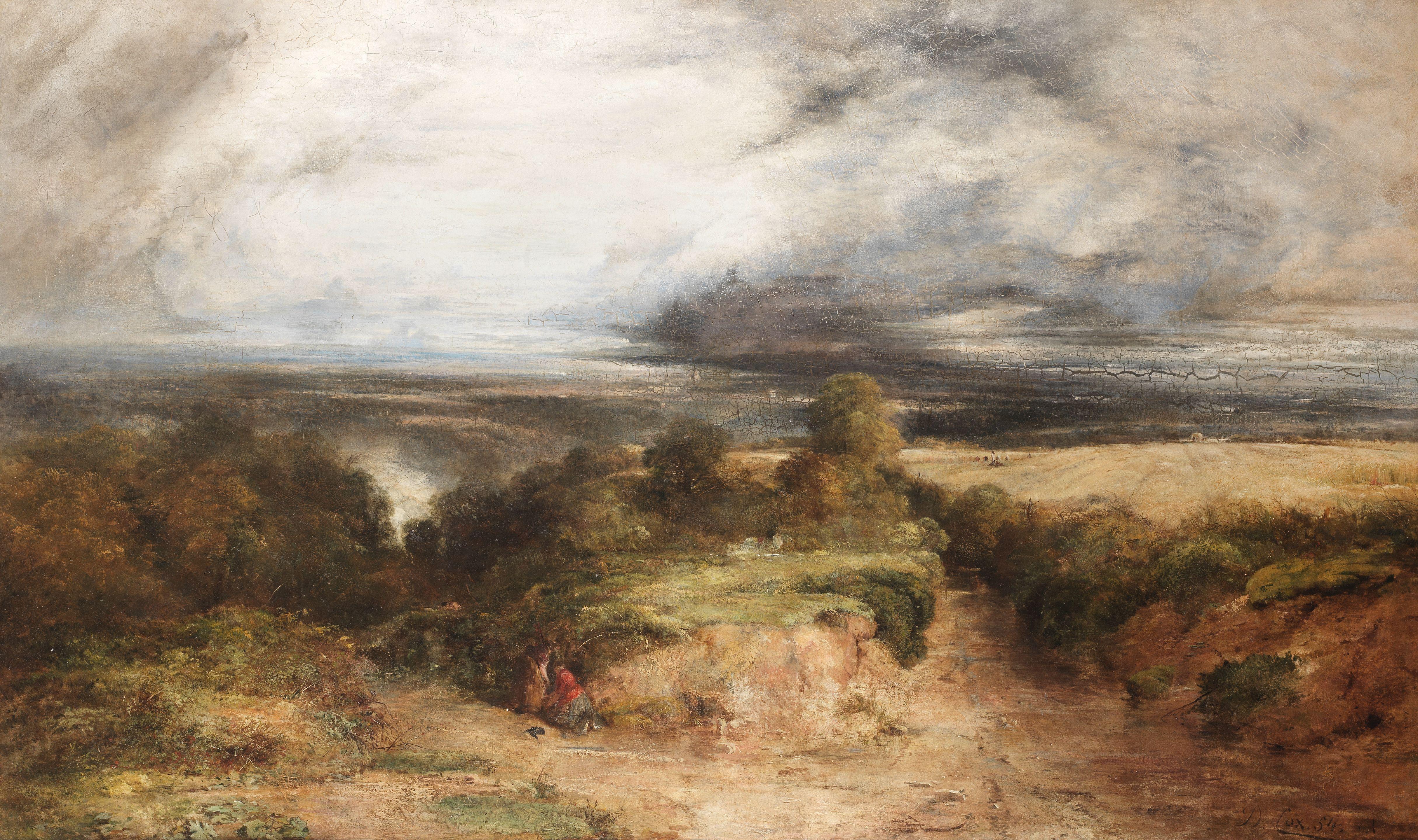 David Cox Snr. O.W.S. - Landscape after a storm: Vale of Clwyd looking to Rhyl Sands