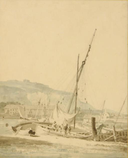 David Cox The Younger - Sailingboat In A Harbor; And Two Companion Works