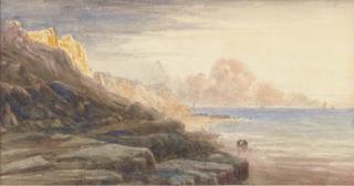 David Cox - An extensive coastal landscape