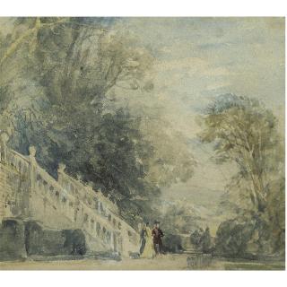 David Cox - The Garden At Haddon Hall, Derbyshire