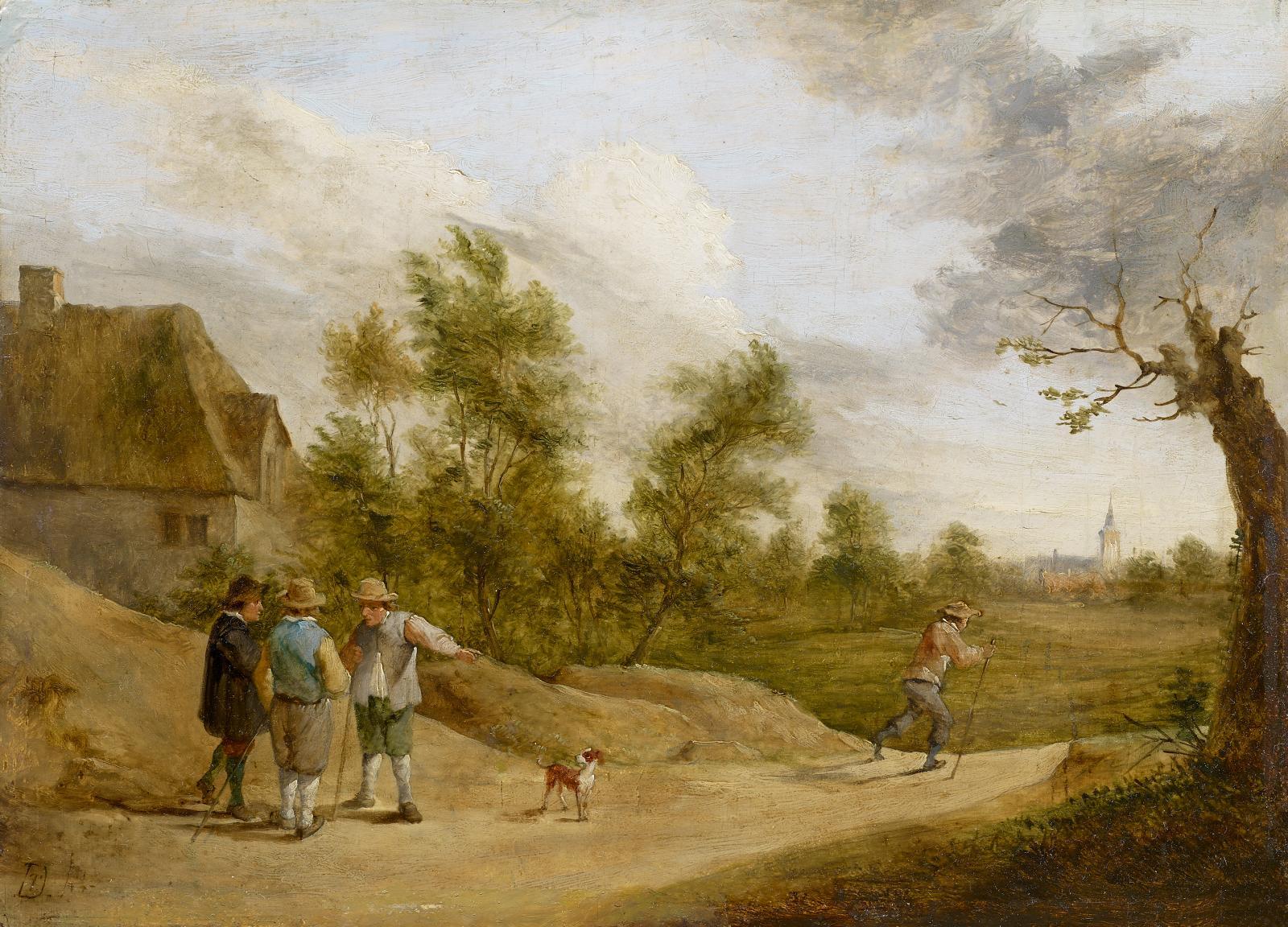 David d.J. Teniers - Holländische Bauern auf dem Weg zur Stadt