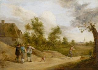 David d.J. Teniers - Holländische Bauern auf dem Weg zur Stadt