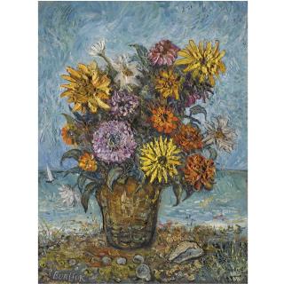 David Davidovich Burliuk - Flowers By The Sea