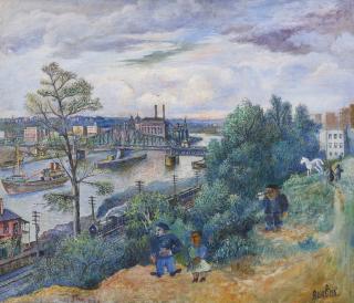 David Davidovich Burliuk - Hudson River Scene