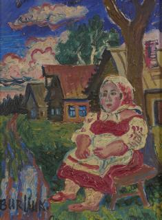 David Davidovich Burliuk - In A Russian Village