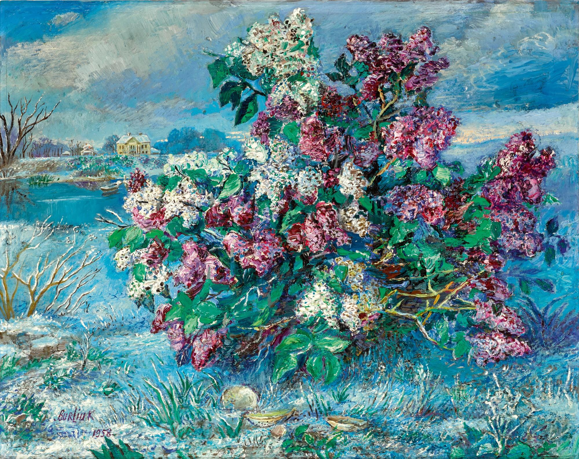 David Davidovich Burliuk - Lilacs In The Hamptons