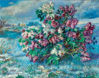 David Davidovich Burliuk - Lilacs In The Hamptons