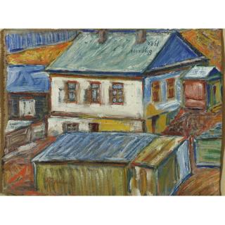 David Davidovich Burliuk - Russian Roof Tops