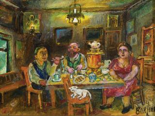 David Davidovich Burliuk - Tea Party