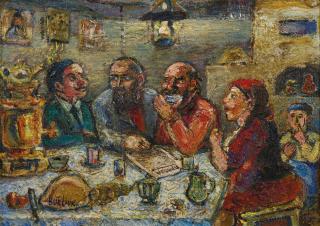 David Davidovich Burliuk - Tea Party