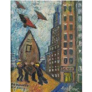 David Davidovich Burliuk - The Druncards Fly Away