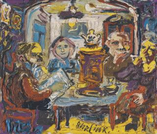 David Davidovich Burliuk - The Tea Party