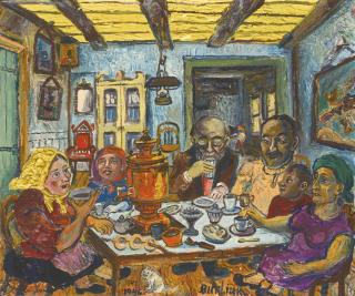 David Davidovich Burliuk - The Tea Party