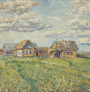 David Davidovich Burliuk - Village Houses