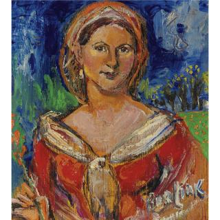 David Davidovich Burliuk - Woman In Red