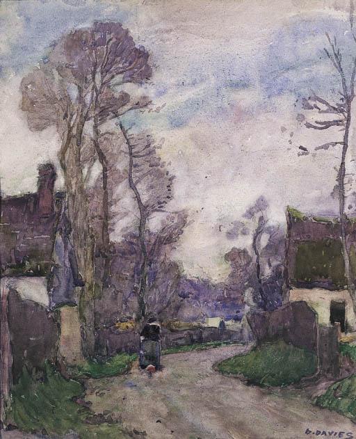 David Davies - Peasant Woman in a French Village