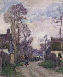 David Davies - Peasant Woman in a French Village