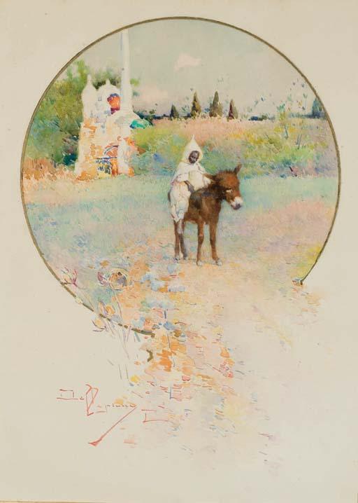 David Dellepiane - Jeune Garçon Africain Sur Un Âne