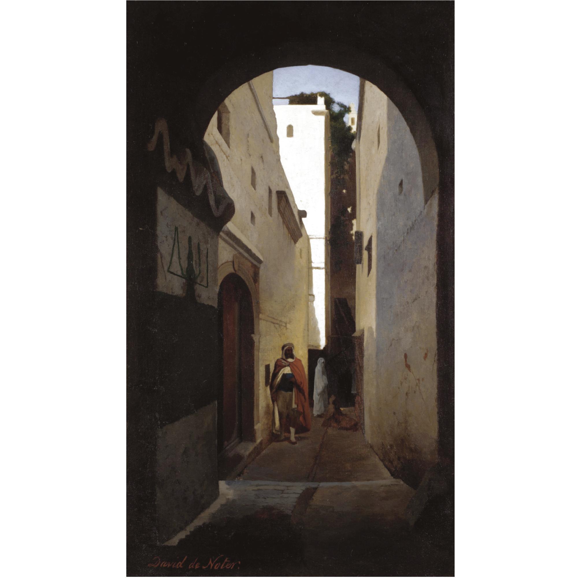 David Émile Joseph De Noter - Algerian Street Scene