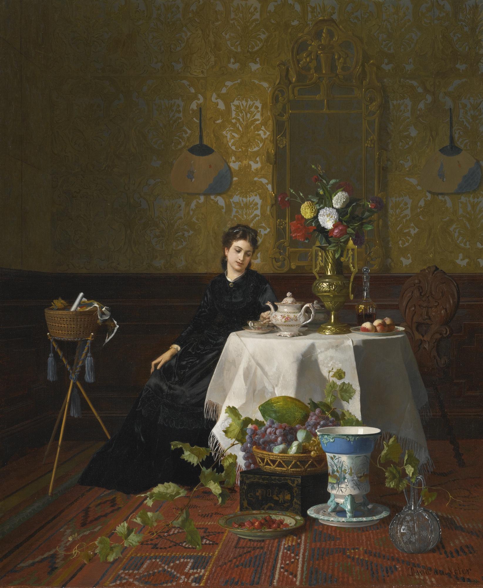 David Émile Joseph De Noter - Belgian taking Tea