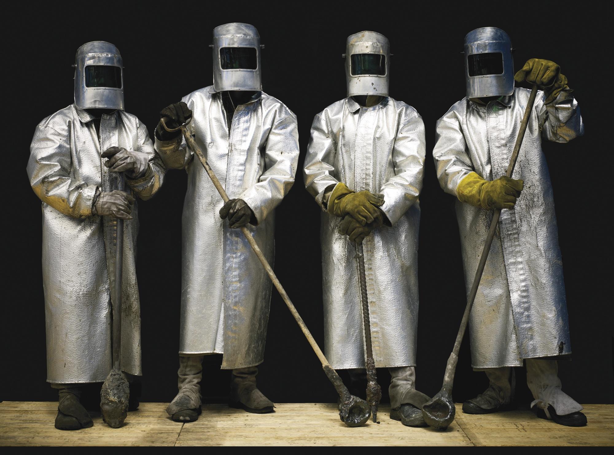 David Eustace, R.B.A. - Four Steel Workers, Brazil, 2011