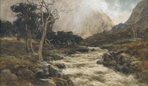 David Farquharson, A.R.A., A.R.S.A., R.S.W. - A rushing stream