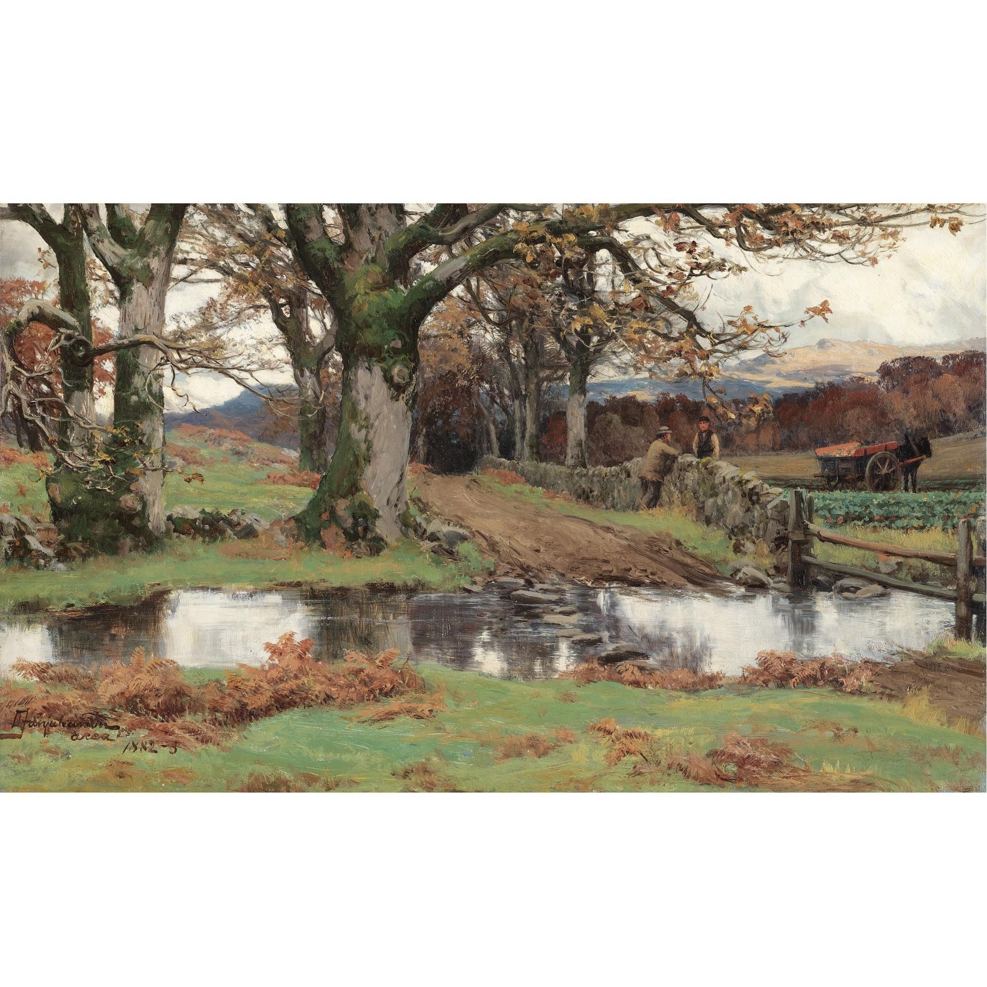 David Farquharson A.R.A., A.R.S.A., R.S.W. - Discussing The Harvest