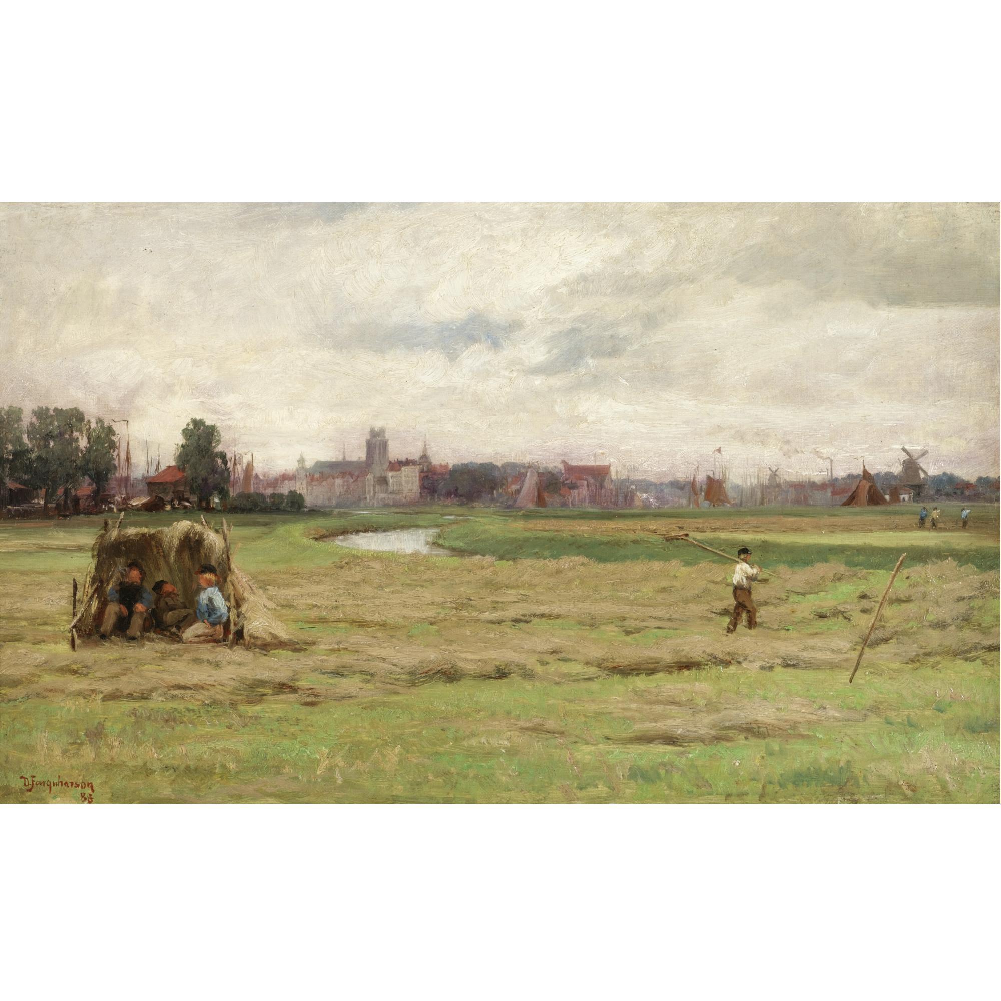 David Farquharson A.R.A., A.R.S.A., R.S.W. - Hay Scene At Dordrecht
