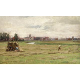 David Farquharson A.R.A., A.R.S.A., R.S.W. - Hay Scene At Dordrecht