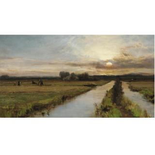 David Farquharson A.R.A., A.R.S.A., R.S.W., - The Path Above Loch Doon; The End Of The Day