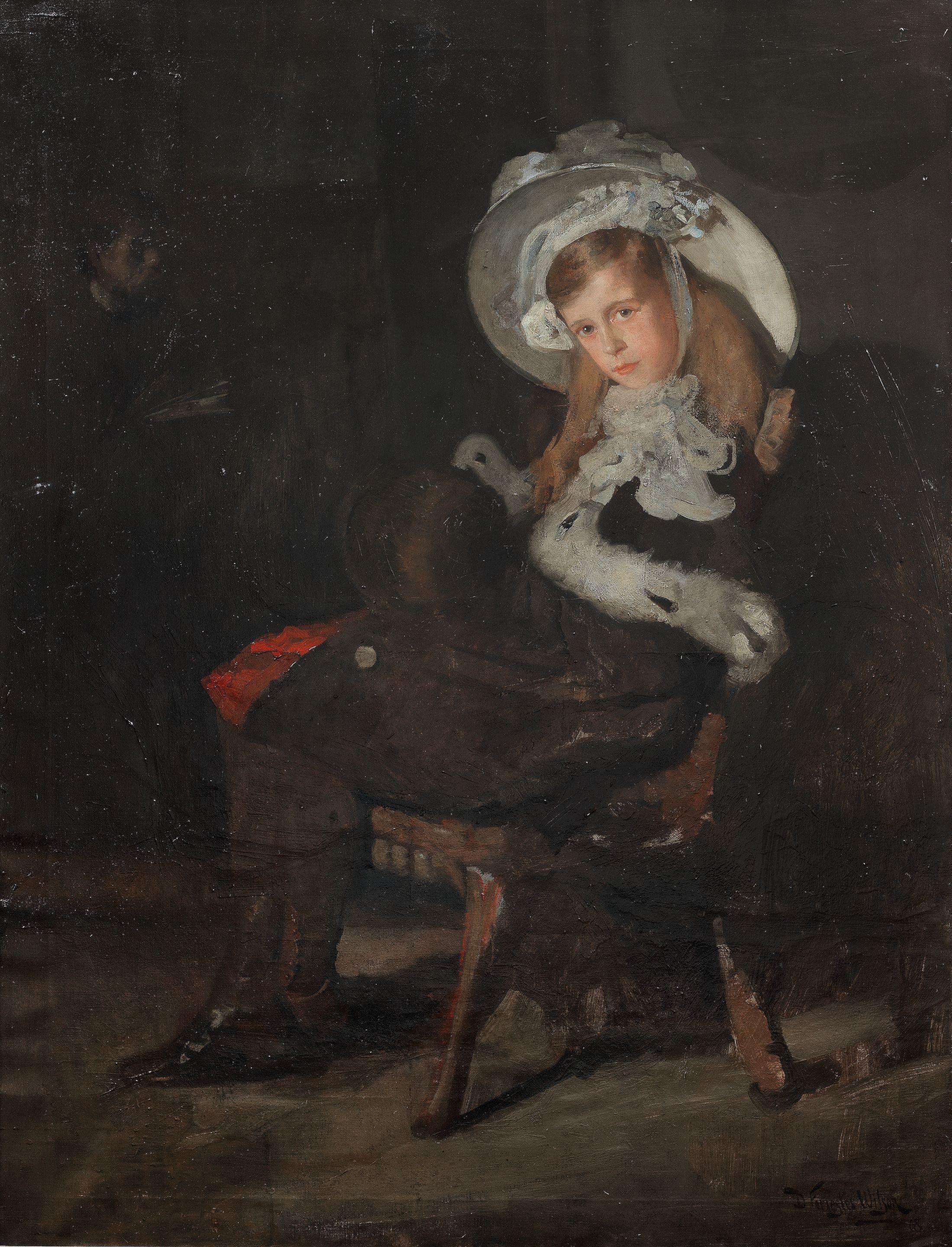 David Forrester Wilson, RSA - The white bonnet