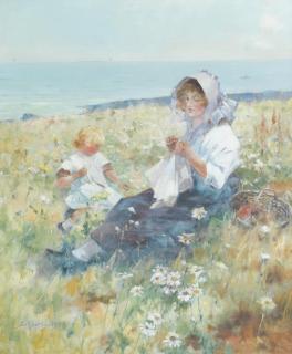 David Fulton RSW - In the Happy Autumn Fields