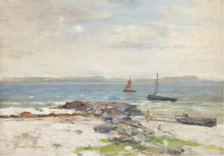 David Fulton - Vessels Off The Shore In A Stiff Breeze