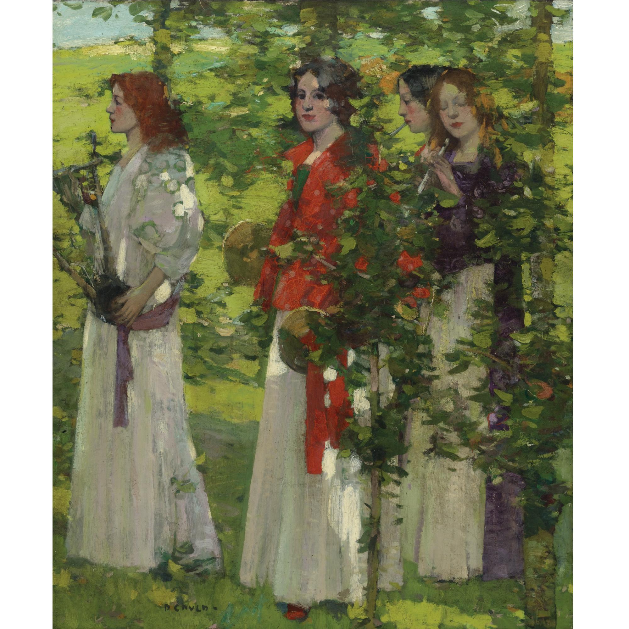 David Gauld, R.S.A. - The Procession Of St. Agnes