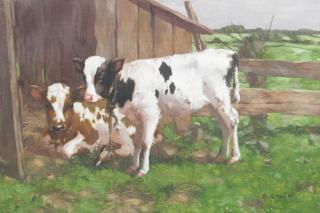 David Gauld RSA - Two Calves