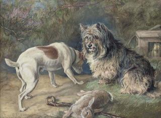 David George Steell, A.R.S.A. - Rabbiting