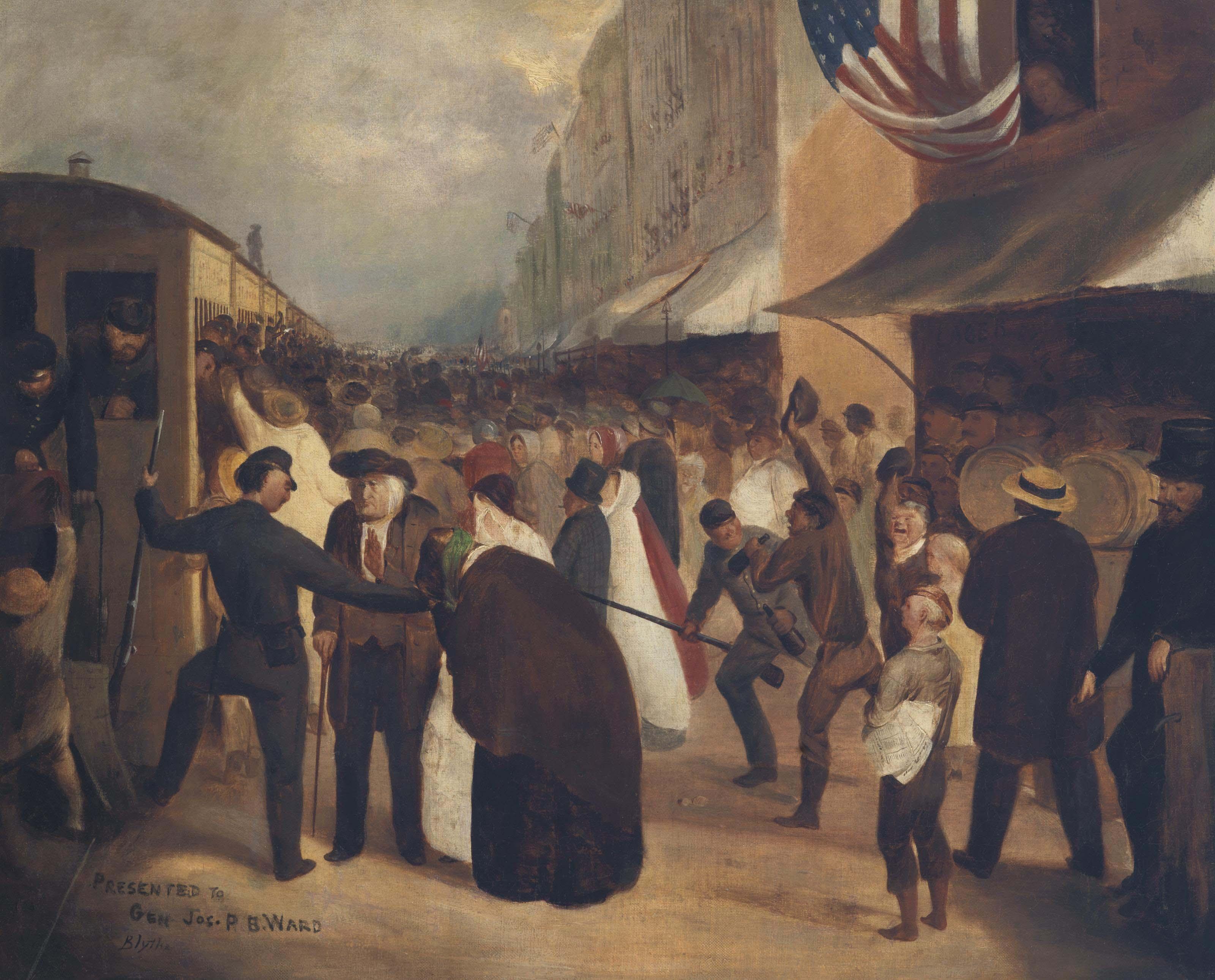 David Gilmore Blythe - Union Troops Entraining