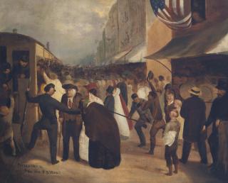 David Gilmore Blythe - Union Troops Entraining