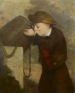 David Gilmour Blythe - Boy Drinking From A Barrel