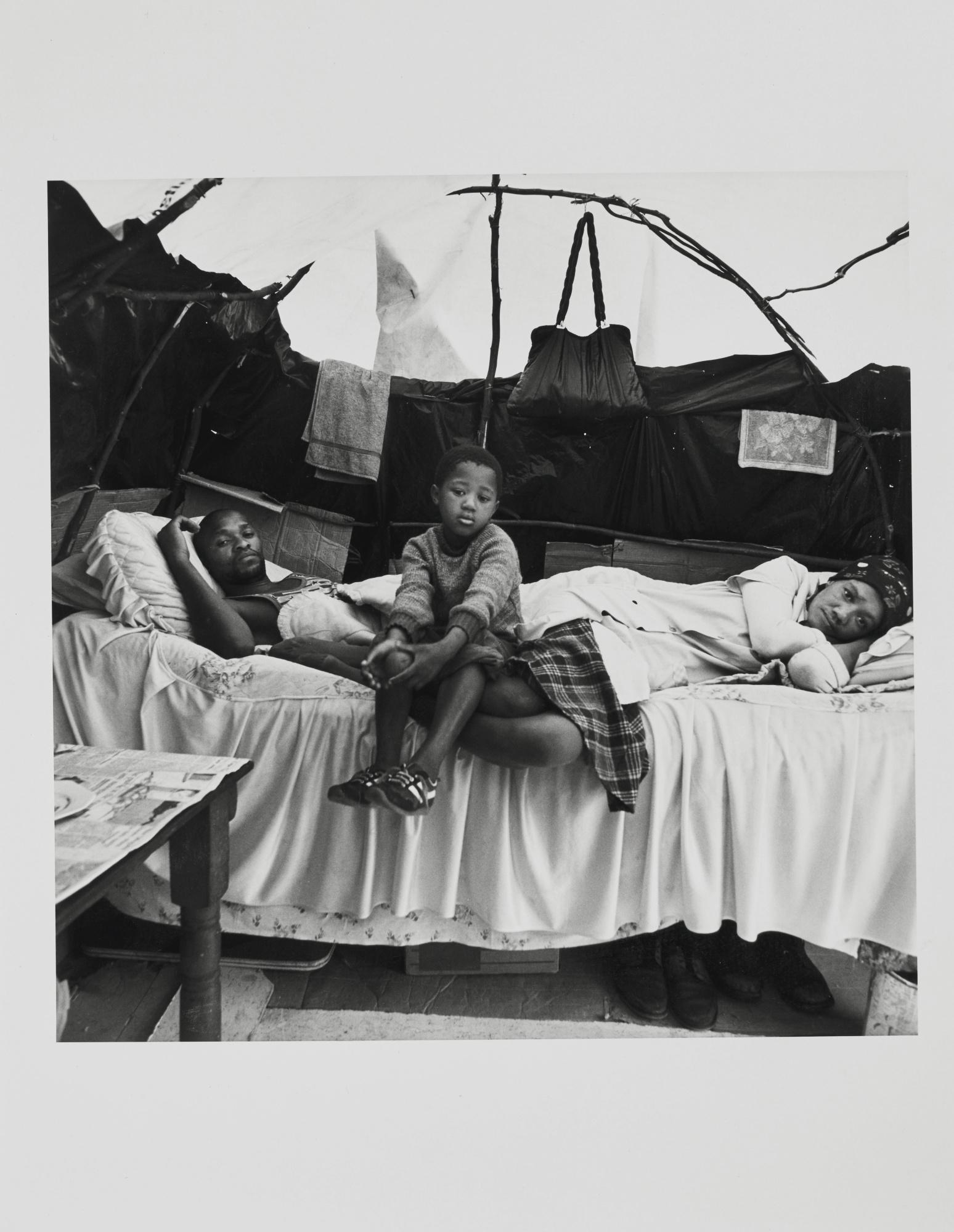 David Goldblatt - A Family In Their Shelter At Ktc Squatter Camp, Cape Town, 1984