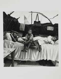 David Goldblatt - A Family In Their Shelter At Ktc Squatter Camp, Cape Town, 1984