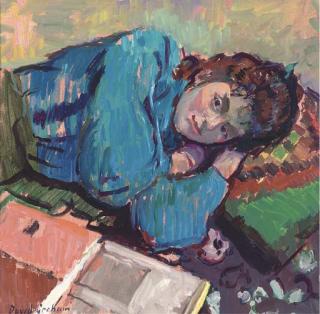 David Graham, R.B.A. - Girl resting