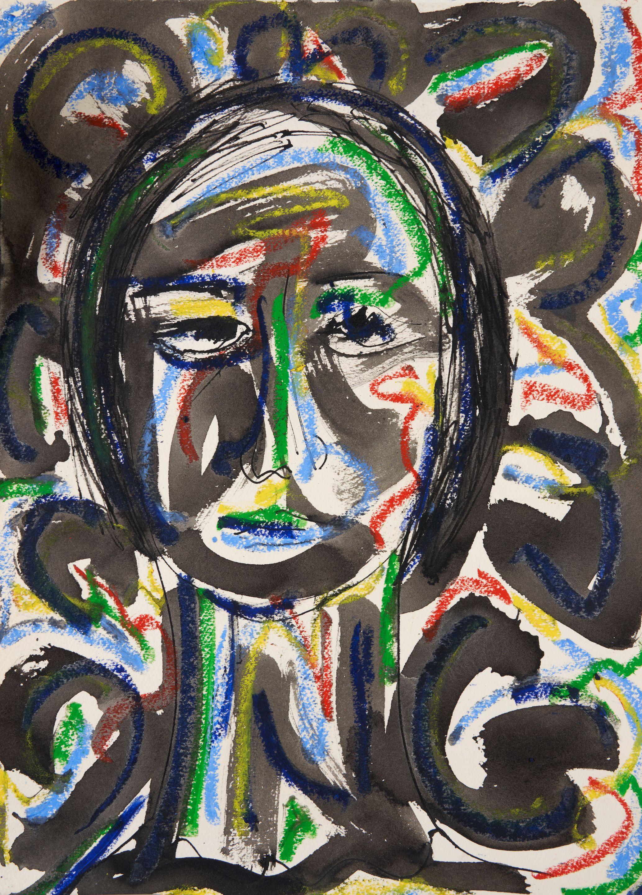 David Hayes - Three Works on Paper: Portrait and Two Still Lifes